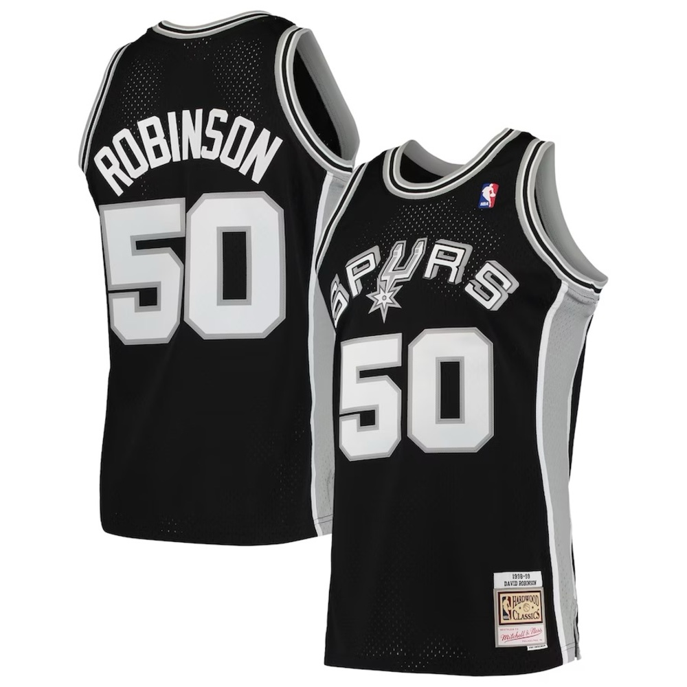 Mitchell & Ness Black and White Spurs Jersey